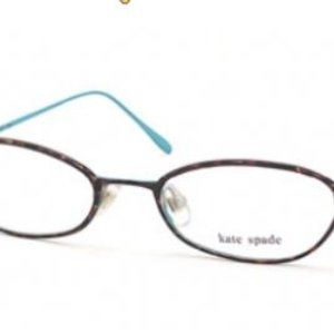 Kate Spade LILIA Eyeglasses delicate thin Metal FRAMES brown turquoise aqua